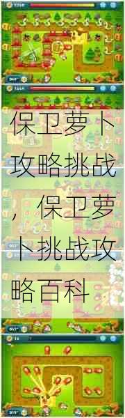 保卫萝卜攻略挑战,保卫萝卜挑战攻略百科